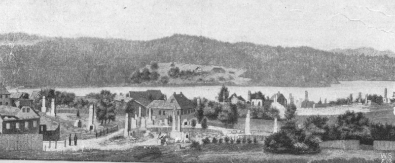 Etter brannen i 1881. Kilde: Vogtsamlingen